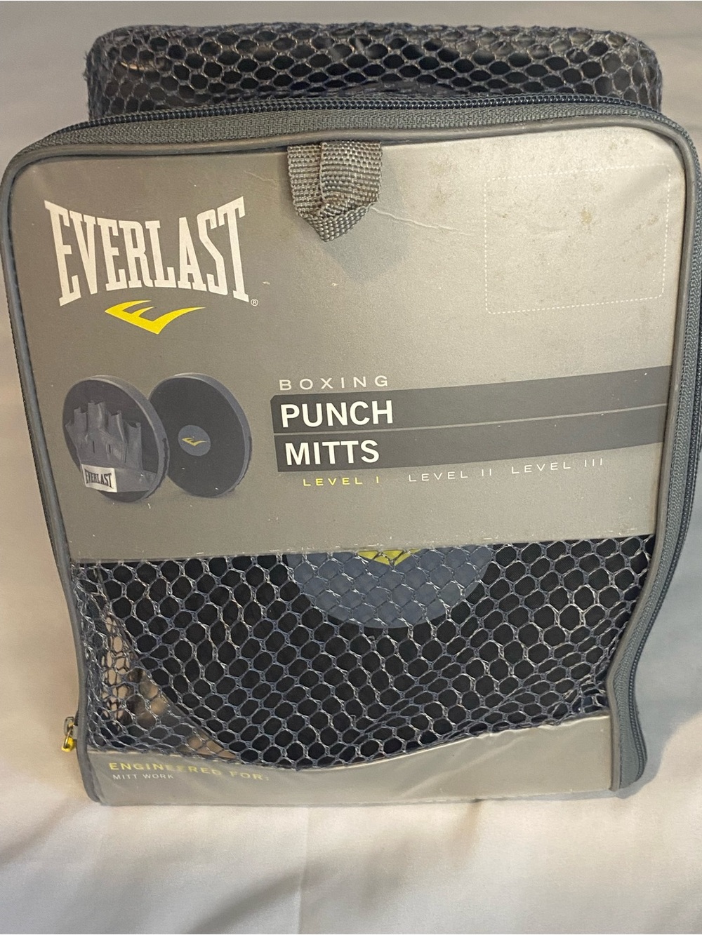 Everlast Black and Yellow Boxing Punch Mitts Travel Pouch